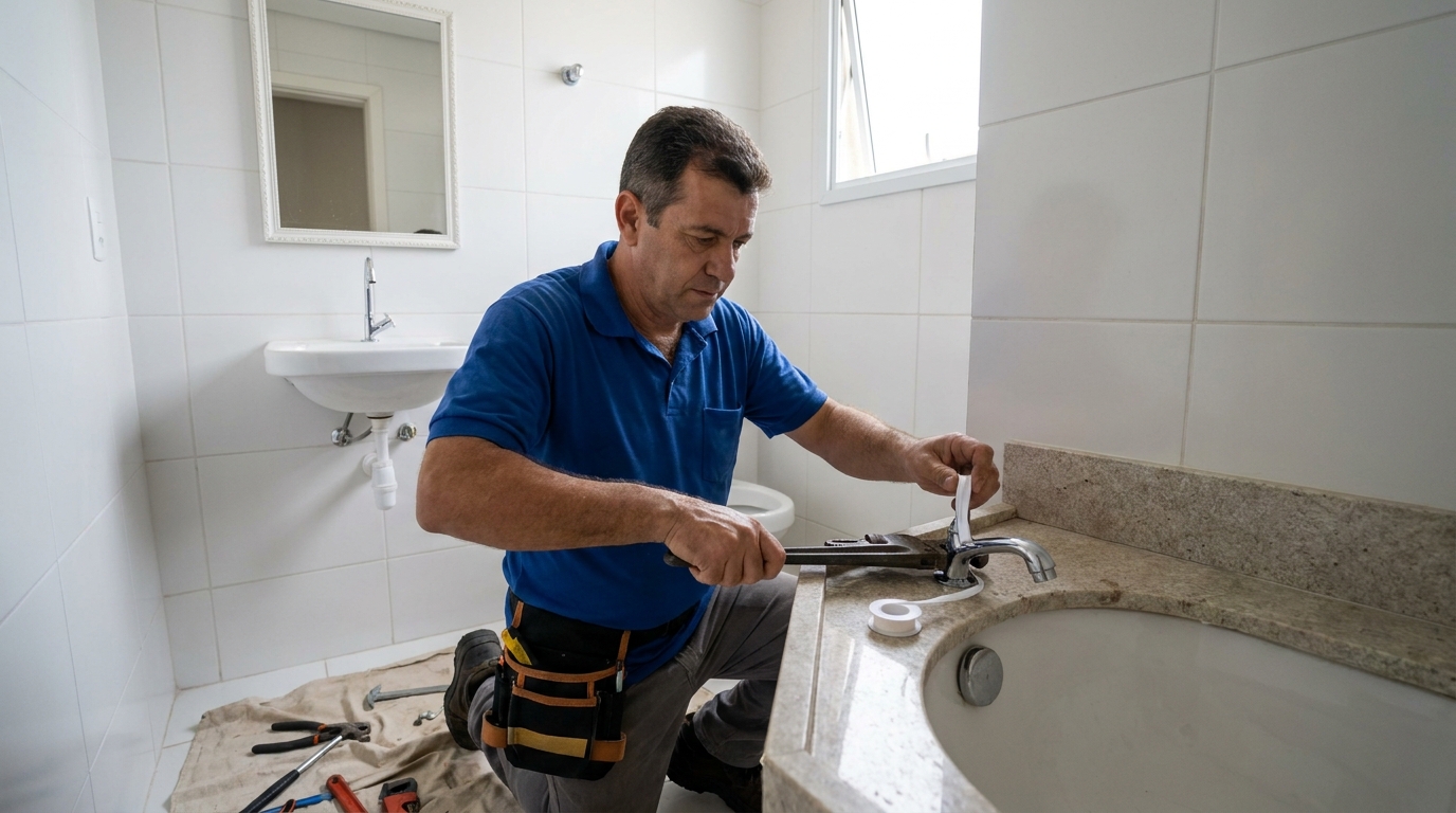 Instalação de torneira de cozinha em Hortolândia‑SP
