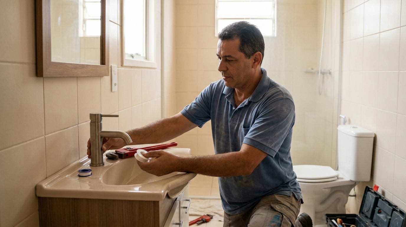Instalação de torneira profissional em Hortolândia‑SP