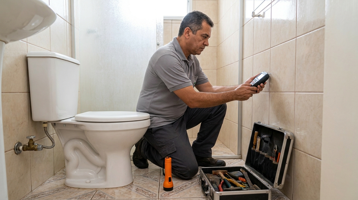 Técnico de caça vazamento com detector em Hortolândia‑SP